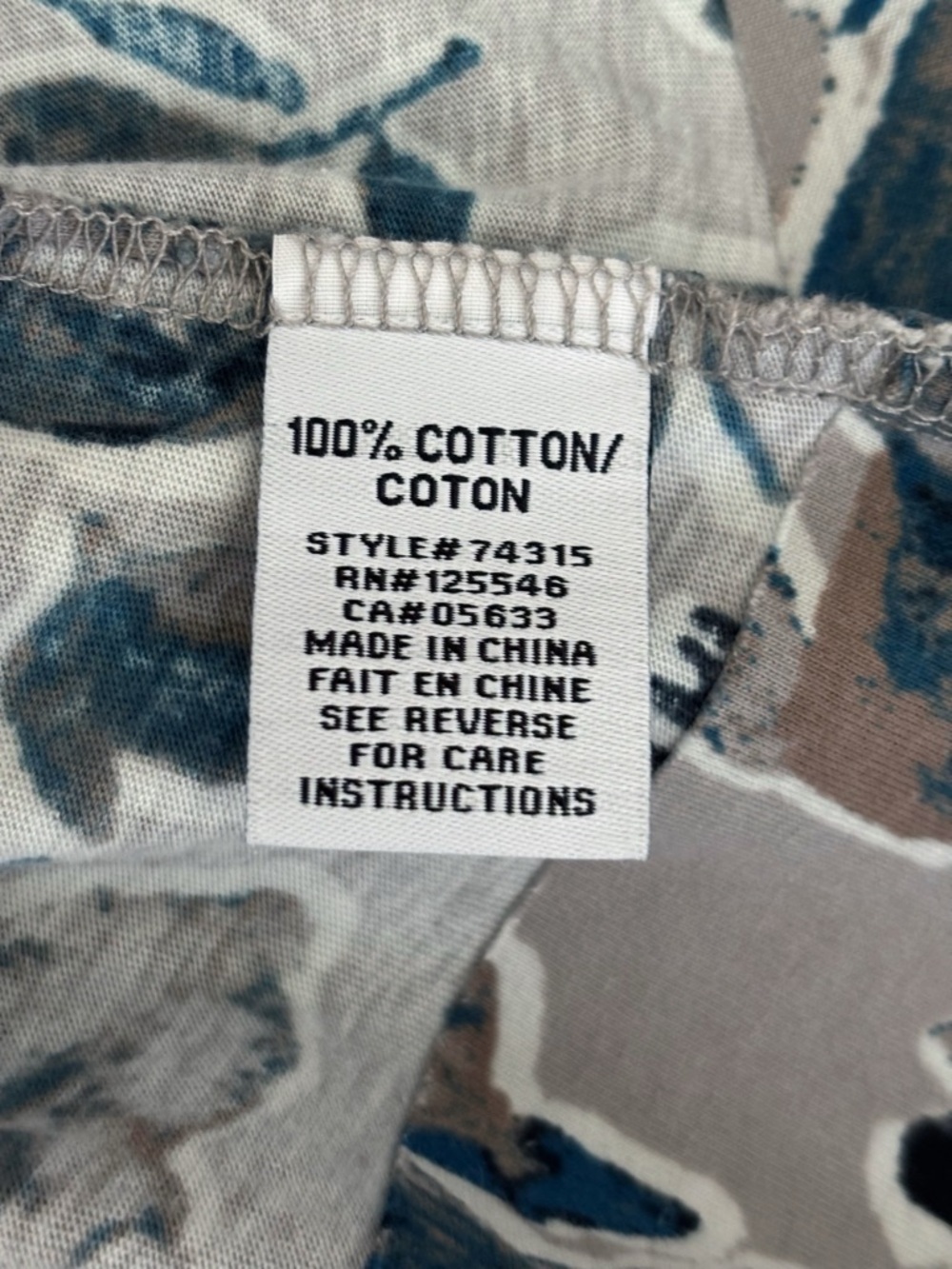 Habitat Grey & Blue Floral Swing Tunic Top Small - Picture 7 of 8